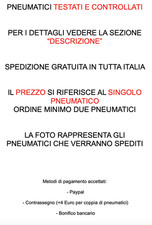 PNEUMATICI USATI ESTIVI GOMME