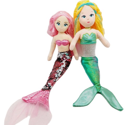Peluche sirena scintillante