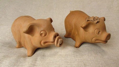 Pair vintage handcrafted - of,