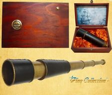 CANNOCCHIALE STILE VITTORIANO NAUTICO 45,7 CM CON SCATOLA REALIZZATI A MANO