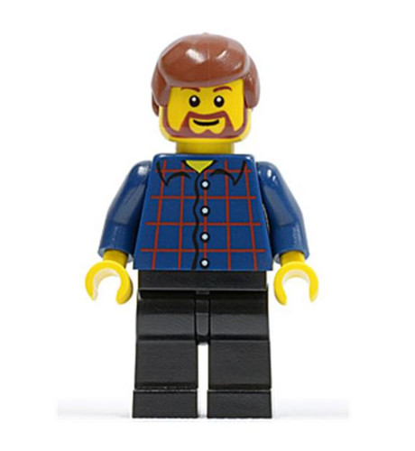Lego minifigure uomo plaid - minifigure, in