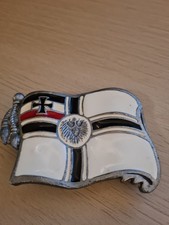 CINTURA FIBBIA BANDIERA IMPERO TEDESCO VINTAGE