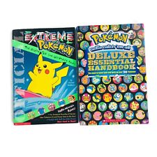 Pokemon Deluxe Essential and Top 10 Handbook Guide Pokedex Trainer Book Lot of 2