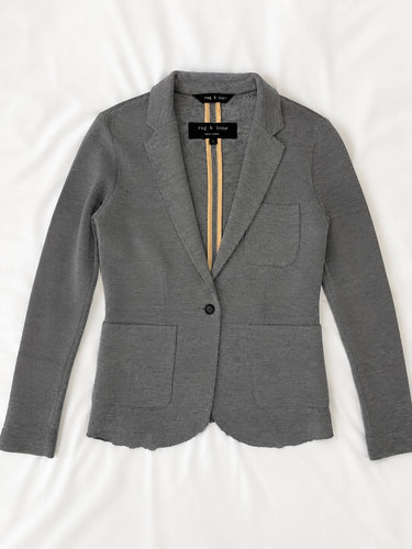 Giacca blazer maglia lana - giacca,