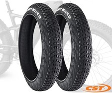 COPPIA PNEUMATICI GOMME COPERTONI TASSELLATI CST 20X4.0 STRADA BICI FAT BIKE