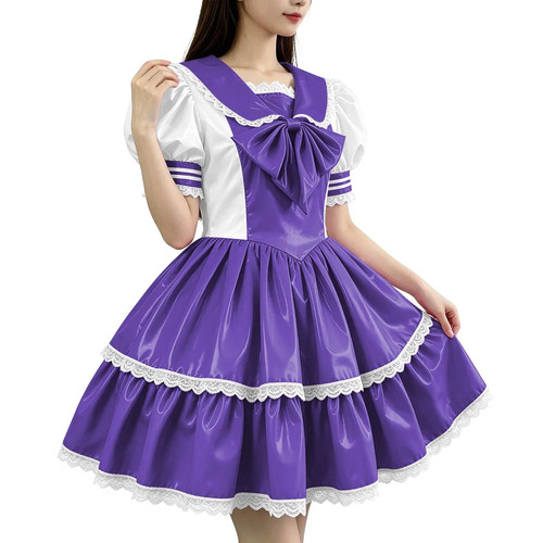 Abito fiocco pizzo - , collo
