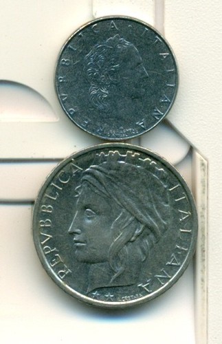 Different coins from italy - different,