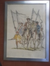 litografia Portella della Ginestra Sicilia firmata Cagli p.a. Corrado Cagli