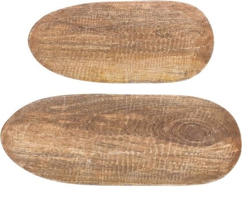 Vassoi legno naturale set - in,