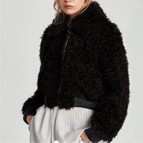 Giacca zara cropped teddy full - giacca,