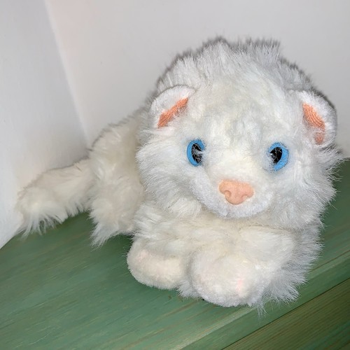 Peluche gattina bianca - gattina,