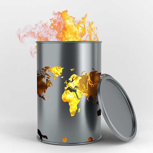 Bidone fuoco mappa del - di,