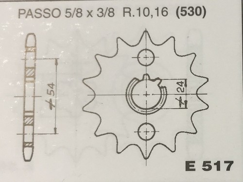 Pignone front sprocket per - sprocket,