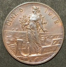 5 CENTESIMI LIRE PRORA  1908