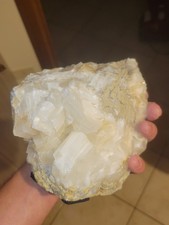 Cluster cristalli calcite 2.2kg, con piccolo geode, Alpi basse Piemonte.