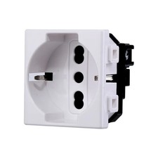 Schuko socket 2P + T 16A color