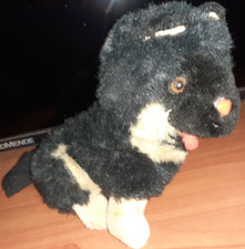 1 PLUSH TOY PELUCHE VINTAGE DOG PASTORE TEDESCO, GIOCATTOLO MADE GERMANY rex