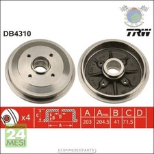 1x Tamburo freno TRW