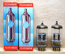 Coppia: TELEFUNKEN ECC81 | OTTIMO ✅ NOS NIB diamond bottom Tubes tubo (12AT7)