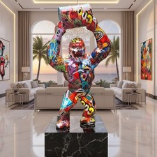 Statua gorilla 40 cm graffiti