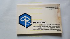 Piaggio Ape P 401-Vespacar P 350 1979 catalogo ricambi motocarro parts catalogue