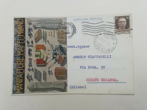 Cartolina pubblicitaria maffi - cartolina,