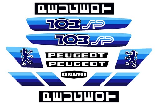 Peugeot 103 bleu decal - sp,