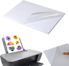 Set Da 25 Fogli A4 Di Carta Adesiva Trasparente Stampabile, Pellicola Adesiva Tr