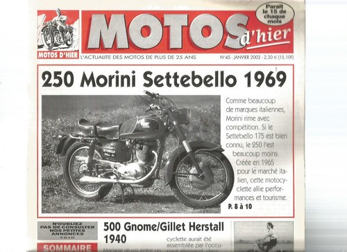 Motos hier 250 morini - d'hier,