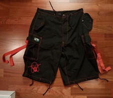 Pantaloncini cargo Ghast Rave Goth Y2k tasche extra piccole tripp punk skater