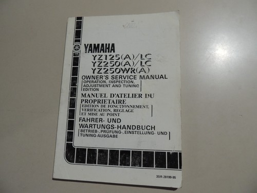 Manuale officina yamaha 250 - officina, yz