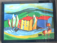 QUADRO ARTE NAIF PAESAGGI