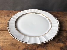 Antico Piatto Di Servizio IN Porcellana B Limoges Francia Bordo Dorata Vintage