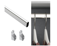 Tubo Asta Appendiabiti Cromato