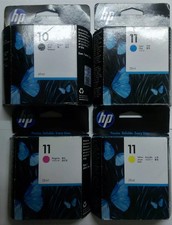 HP  10 11 4x pack cartucce originali C4844A C4836A C4837A C4838A