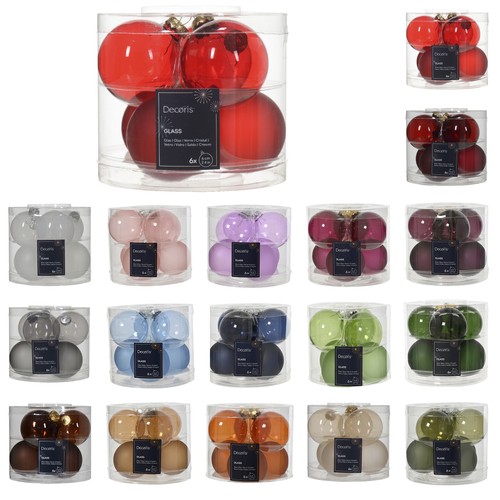Palline natale 6cm vetro - di,