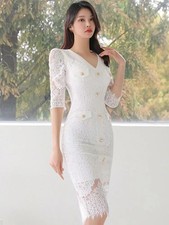 Tubino Elegante Bianco In