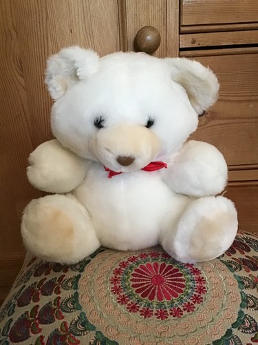 Peluche morbido fiocco bianco