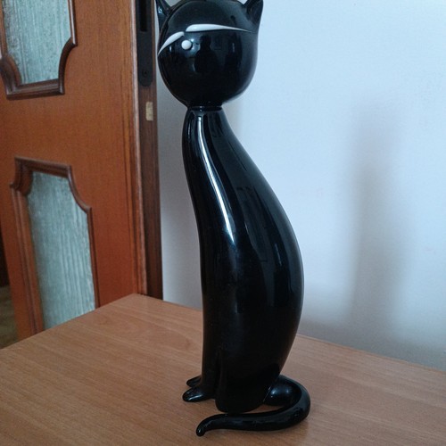 Scultura gatto vetro di - scultura,
