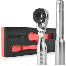 CROM Mini chiave a cricchetto da 1/4 di pollice - Utilizzare come cricchetto da 1/4 di bit, prolunga, impugnatura a T o