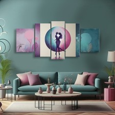 QUADRI MODERNI COPPIA ROMANTICO CAPEZZALE MODERNO ARREDO CASA LETTO DIVANO