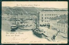 Trieste Città Riva Grumola Barche Gruss cartolina VK1677