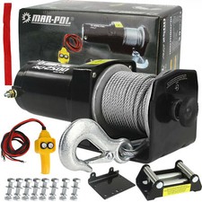 Verricello elettrico 12V da 1133kg 2500lb paranco 970W telecomando argano auto