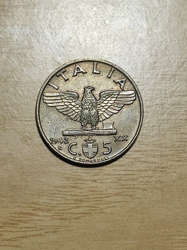 Moneta centesimi 1942 - moneta, 5
