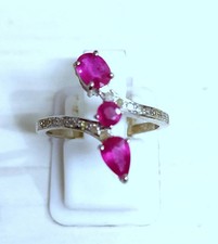 Anello Rubino Naturale Pavé
