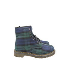 Stivali Dr Martens 1460 tessuto tartan nero orologio UK 9 uomo donna