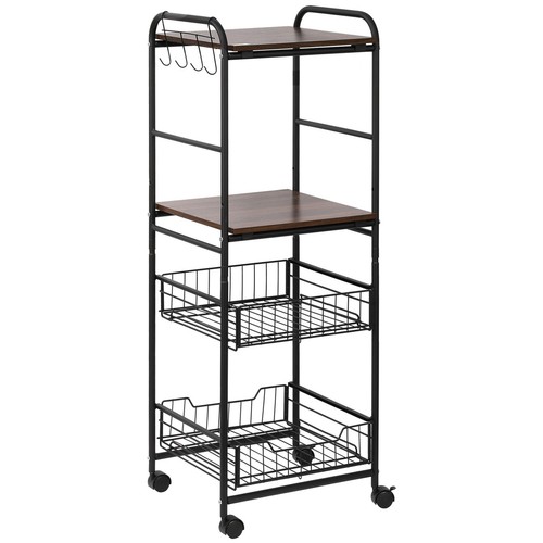 Homcom carrello cucina - cucina, con
