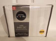 Living Colors Queen 4 Pc White