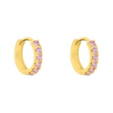 Orecchini cerchio con zirconi - con,