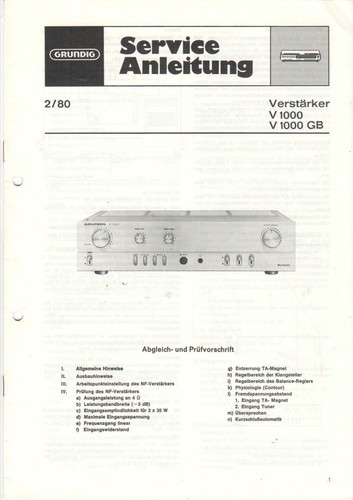Grundig manuale servizio - manuale, di